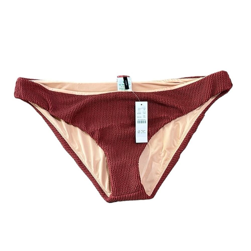 J. Crew textured high-rise cheeky bikini bottom women’s size XXL